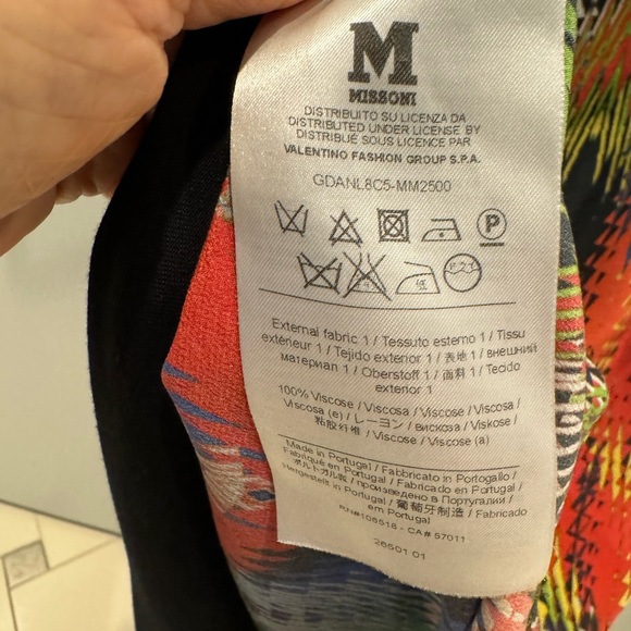 MMissoni tank top. Black in front and multi colored abstract design on back. Sm - Picture 3 of 3